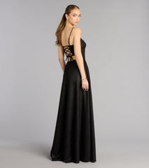 Leyla Glitter Woven A-Line Dress
