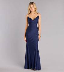 Tara Formal Satin Lace-Up Mermaid Dress
