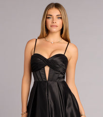 Gracelyn Satin Corset A-Line Gown