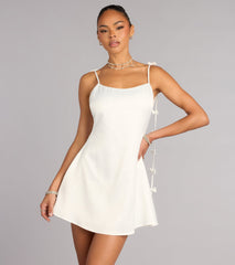 Something Sweet And Chic Bow Mini Dress