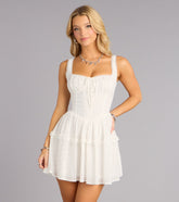 Sweet Plans Eyelet Skater Dress