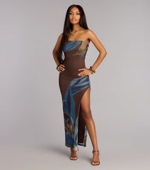 Out Of Office Abstract Maxi Dress