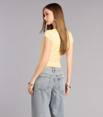 Lowkey Chic Short Sleeve V-Neck Top