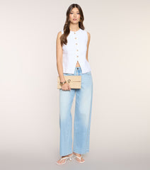 Buttoned Up Crew Neck Vest