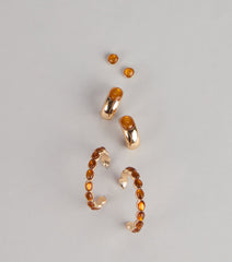 Finishing Touch Three-Pack Earring Set