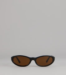 Minimalist Sleek Oval Sunglasses