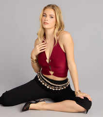 Sweet on You Sparkle Heart Chain Belt