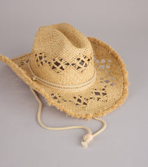 Sunlit Fringe Straw Cowboy Hat