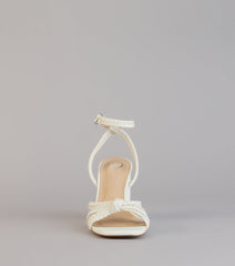 Chic Steps Braided Block Heels