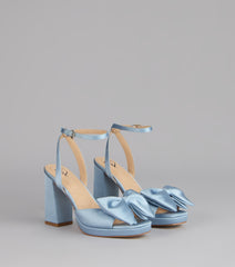 Put A Bow On It Satin Heels