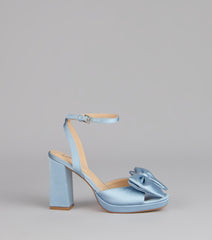 Put A Bow On It Satin Heels