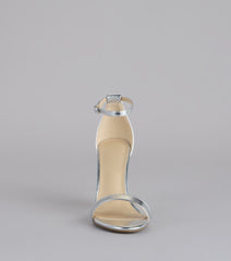 Shine On Cue Metallic Block Heels