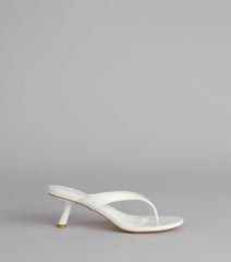 Exactly The Vibe Thong Kitten Heels