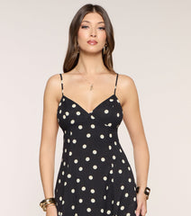 Maggie Polka Dot Midi Formal Dress