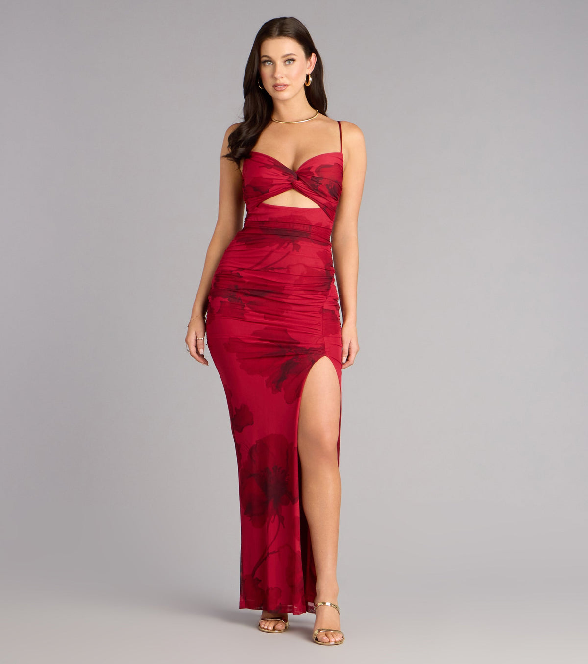 Lily Abstract Print Mermaid Formal Dress