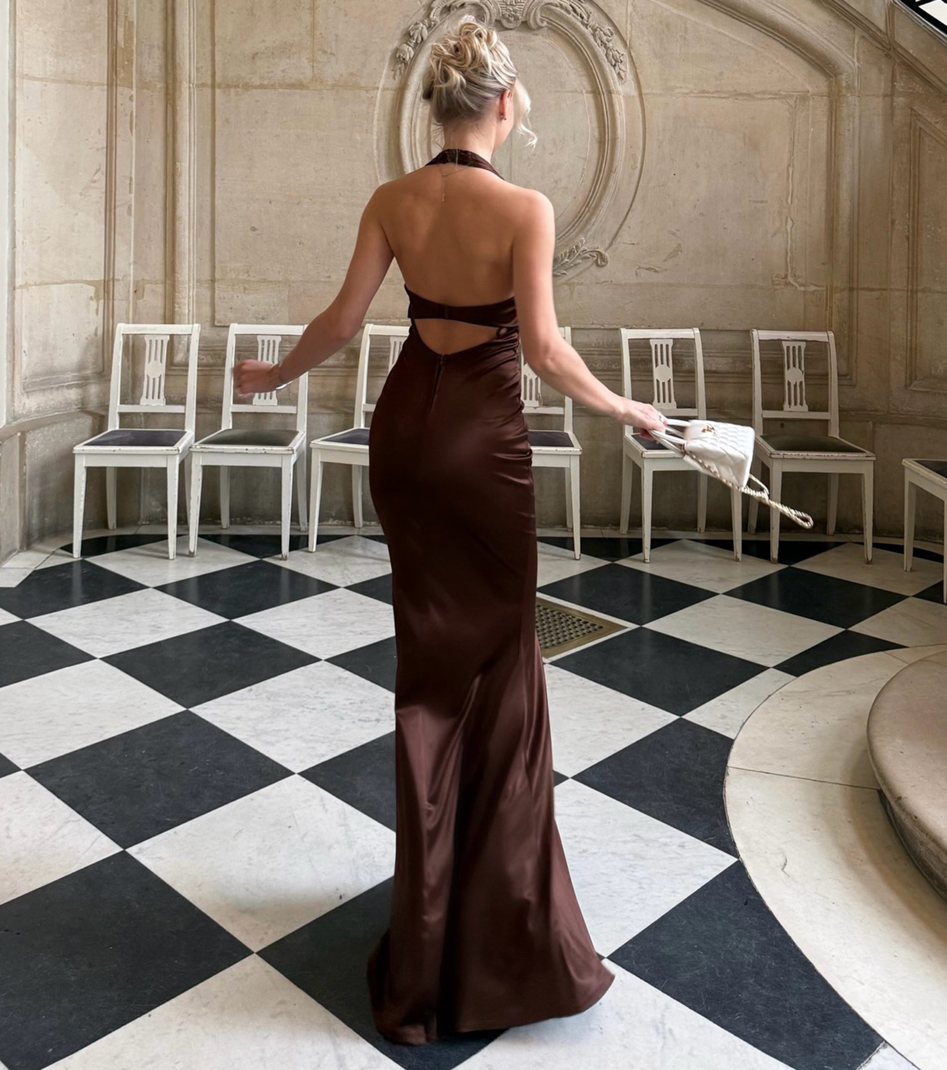 Ariyah Satin Halter Mermaid Dress