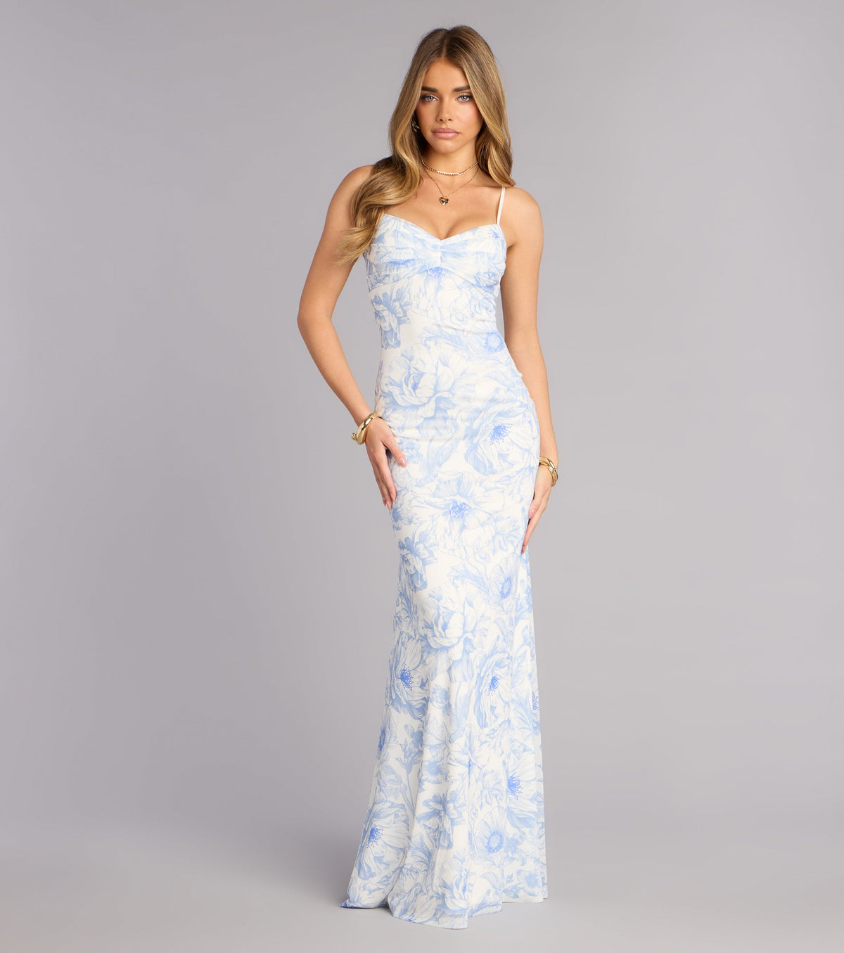 Genevieve Floral Mermaid Formal Dress
