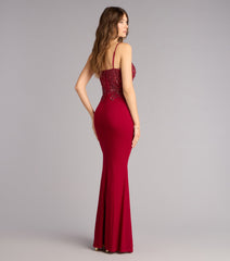 Dakota Lace Applique Mermaid Formal Dress