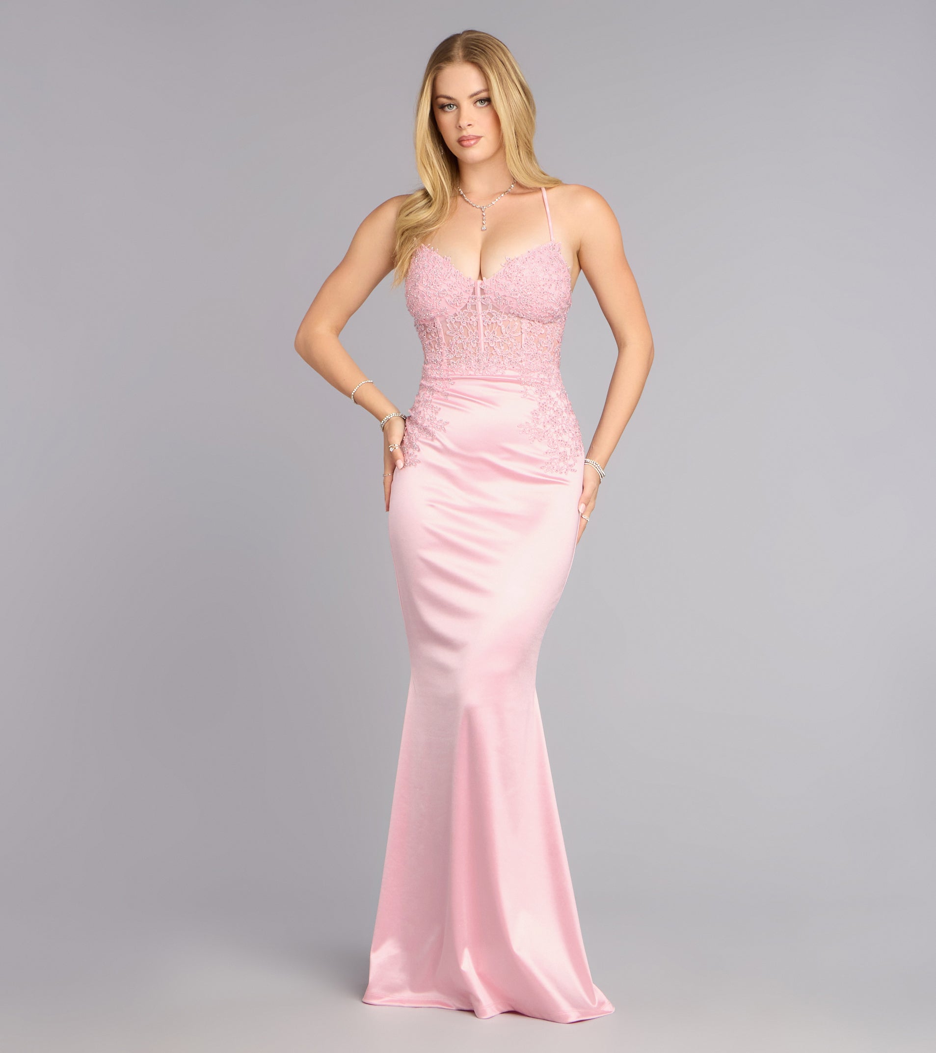 Araminta Satin Corset Formal Dress