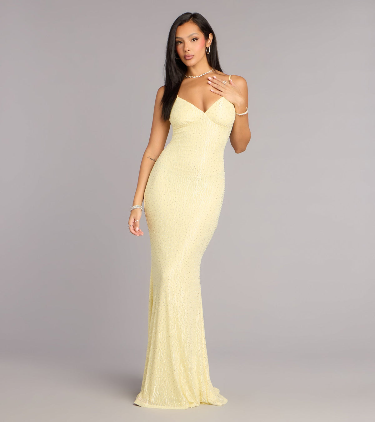 Raya Rhinestone Mermaid Formal Dress