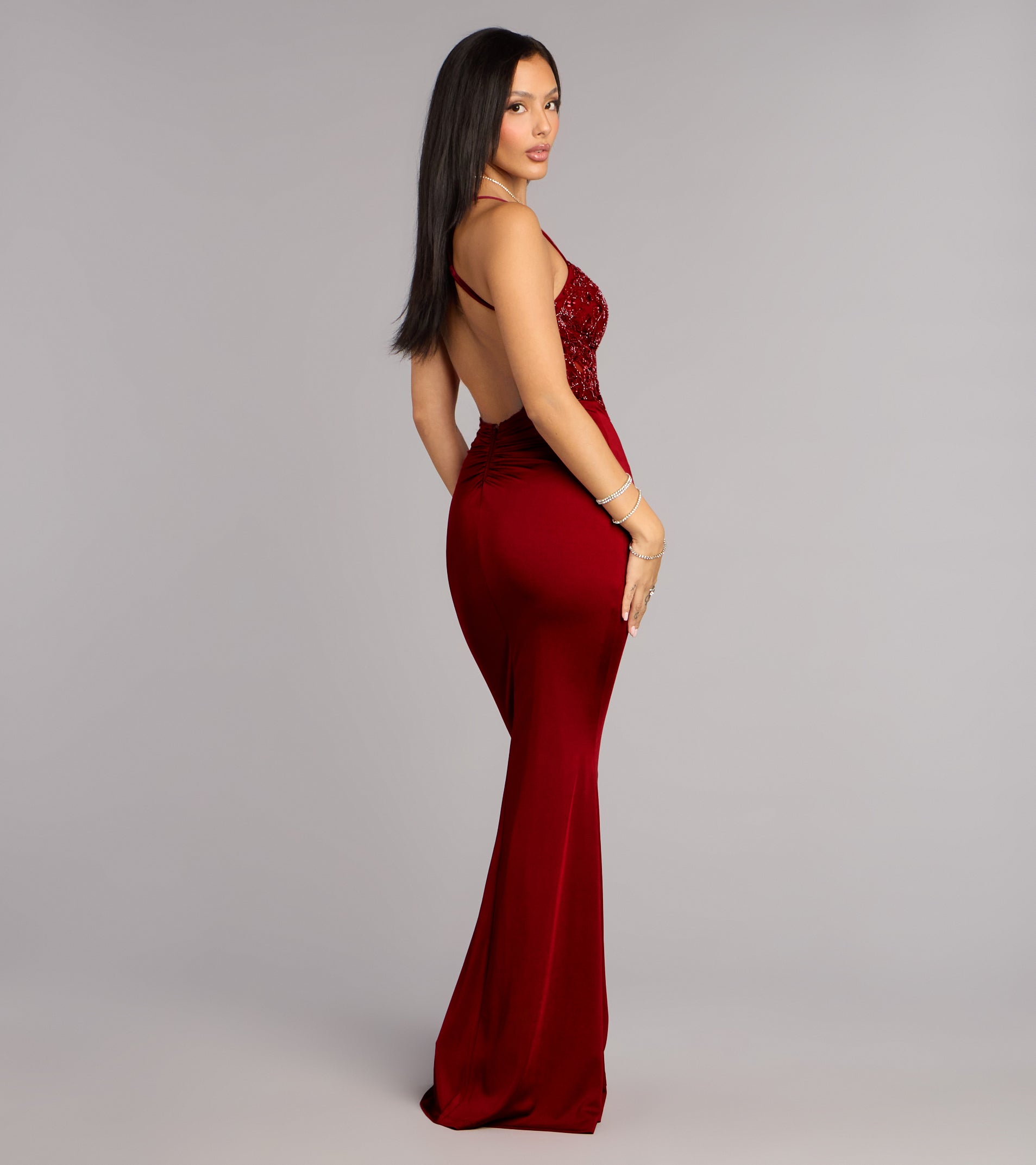 Dayna Satin Corset Formal Dress