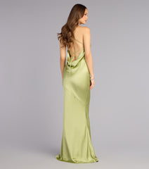Brynlee Satin Open Back Formal Dress