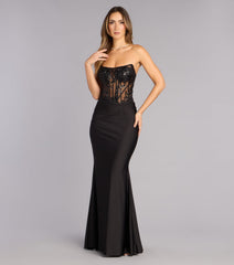 Dana Corset Lace-Up Formal Dress