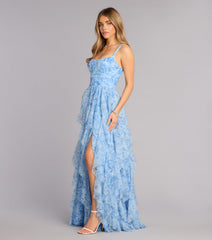 Luna Floral Ruffled Formal Dress