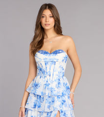 Amalia Floral Chiffon Formal Dress