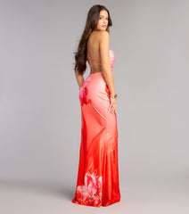 Summer Tropical Strappy Formal Dress