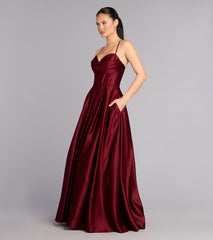 Kaitlynn Satin Lace-Up Ball Gown