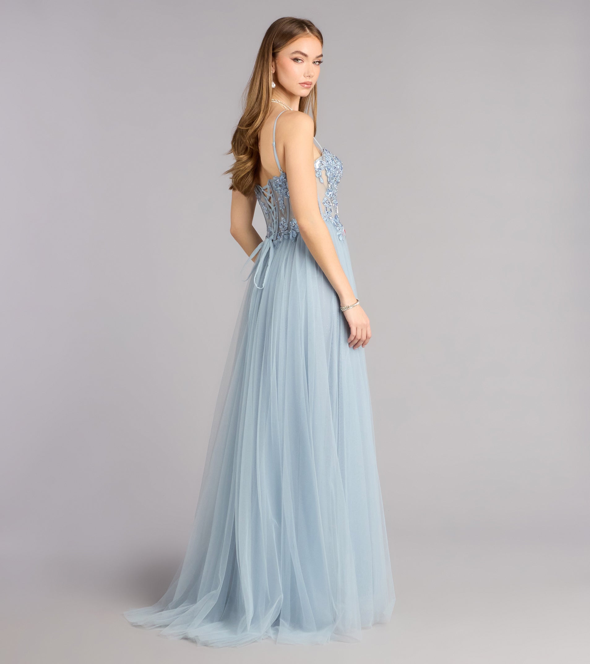Melissa Corset Tulle A-Line Ball Gown