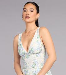 Caught In Bloom Skater Mini Dress