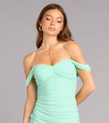 Muse Moment Off-The-Shoulder Bodycon Mini Dress
