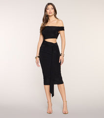 Love At First Off-Shoulder Midi Dress