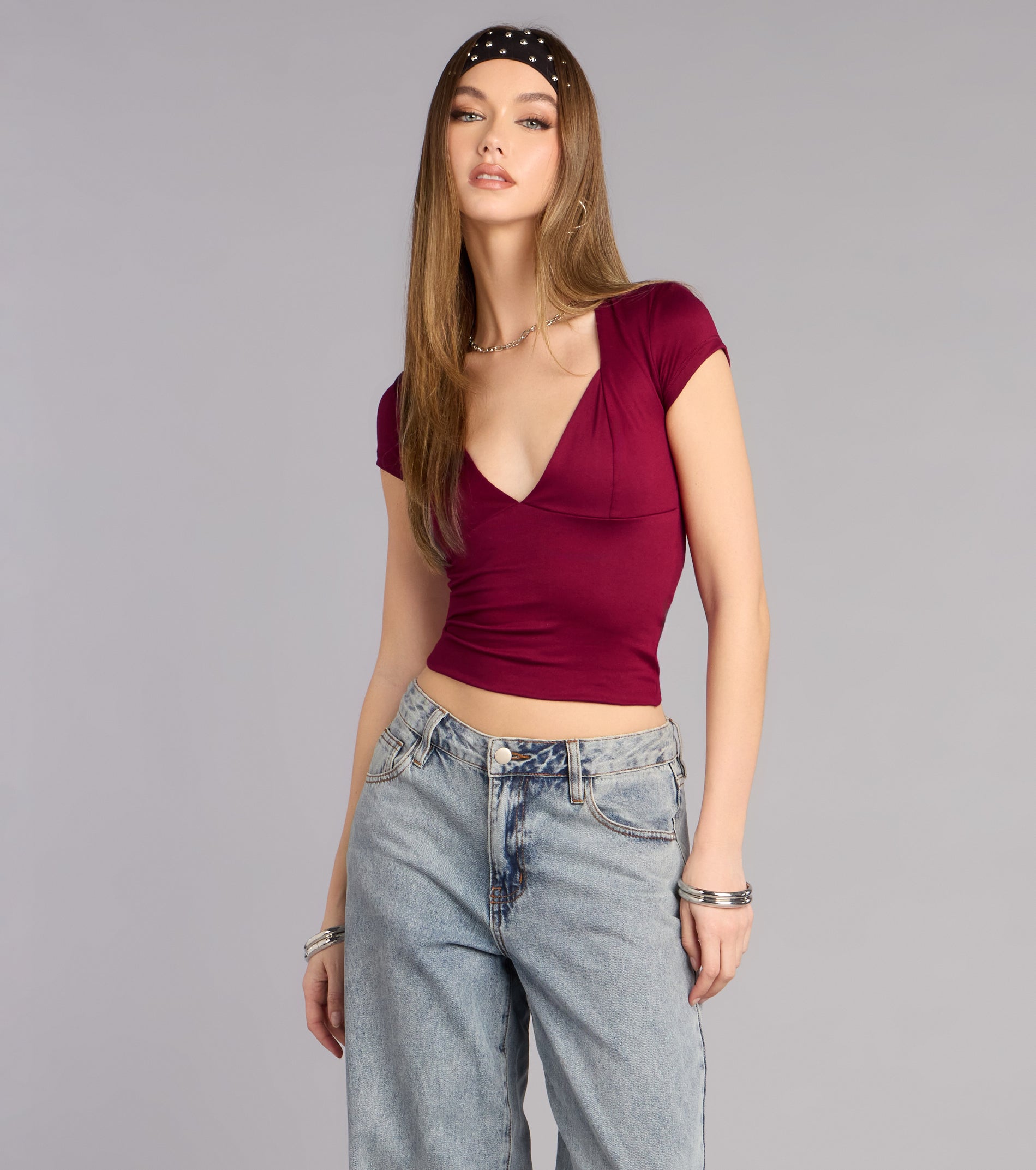 Lowkey Chic Short Sleeve V-Neck Top