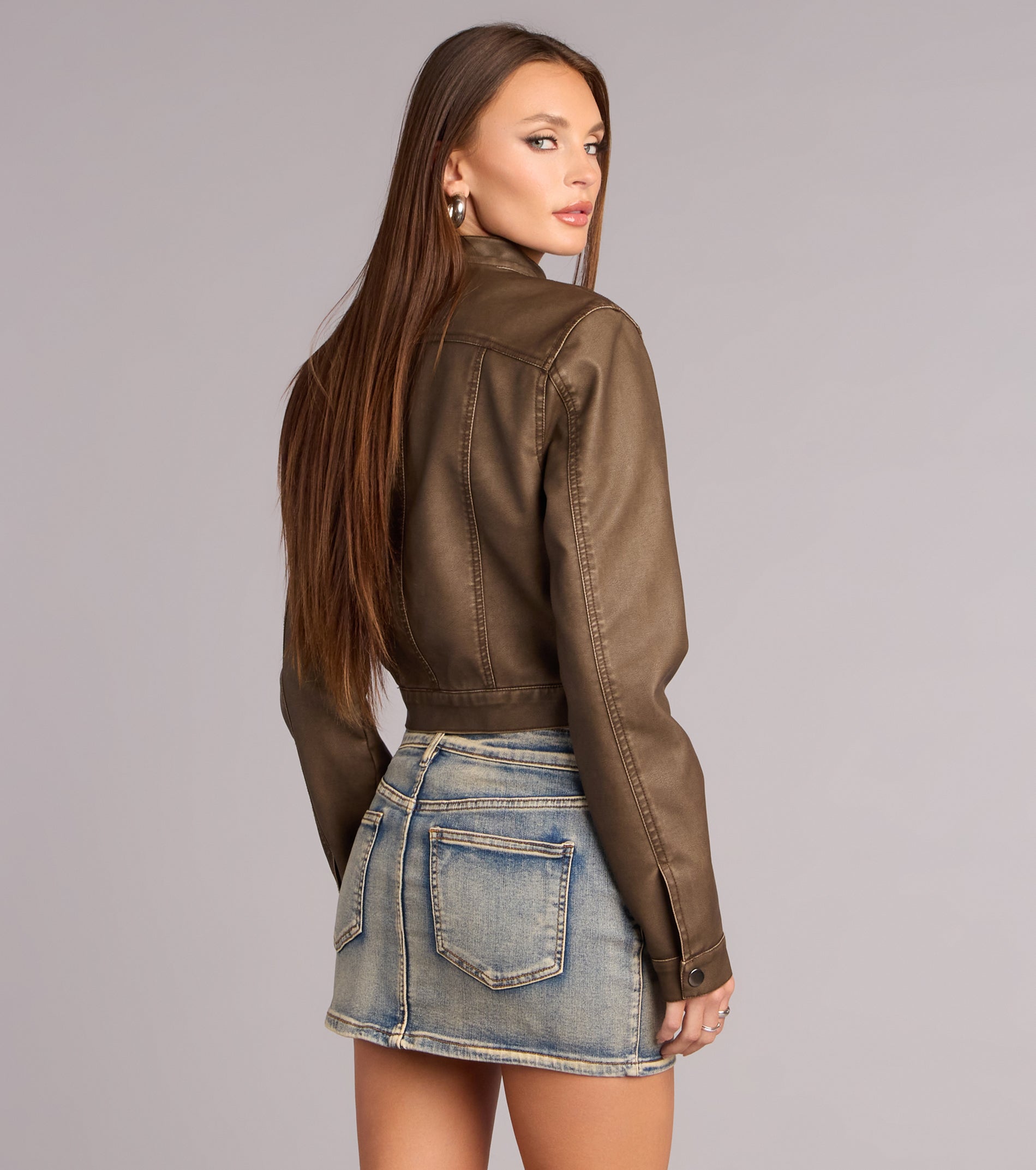 Off Duty Cool Faux Leather Jacket