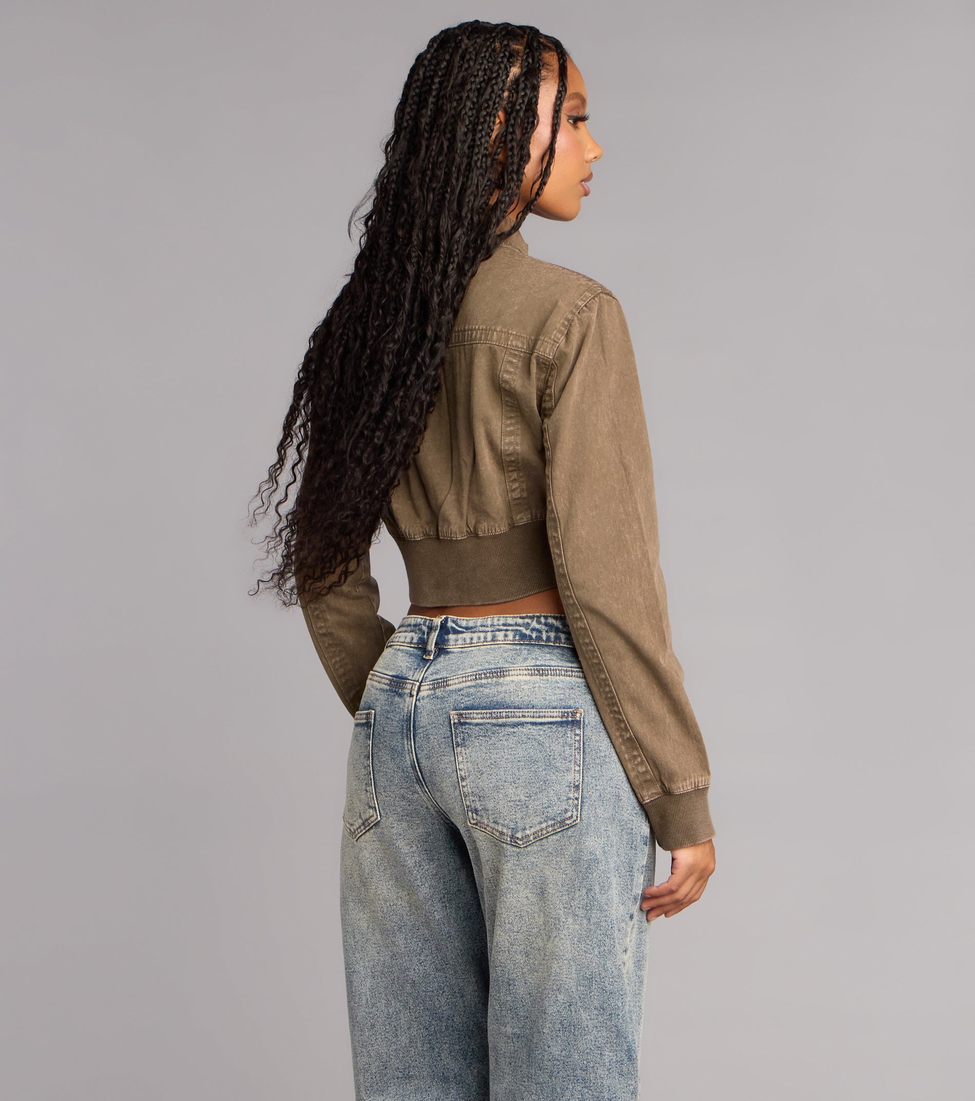 Street Style Mood Cropped Bomber Jacket