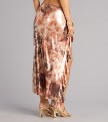 Golden Rush Metallic Ruffle Maxi Skirt