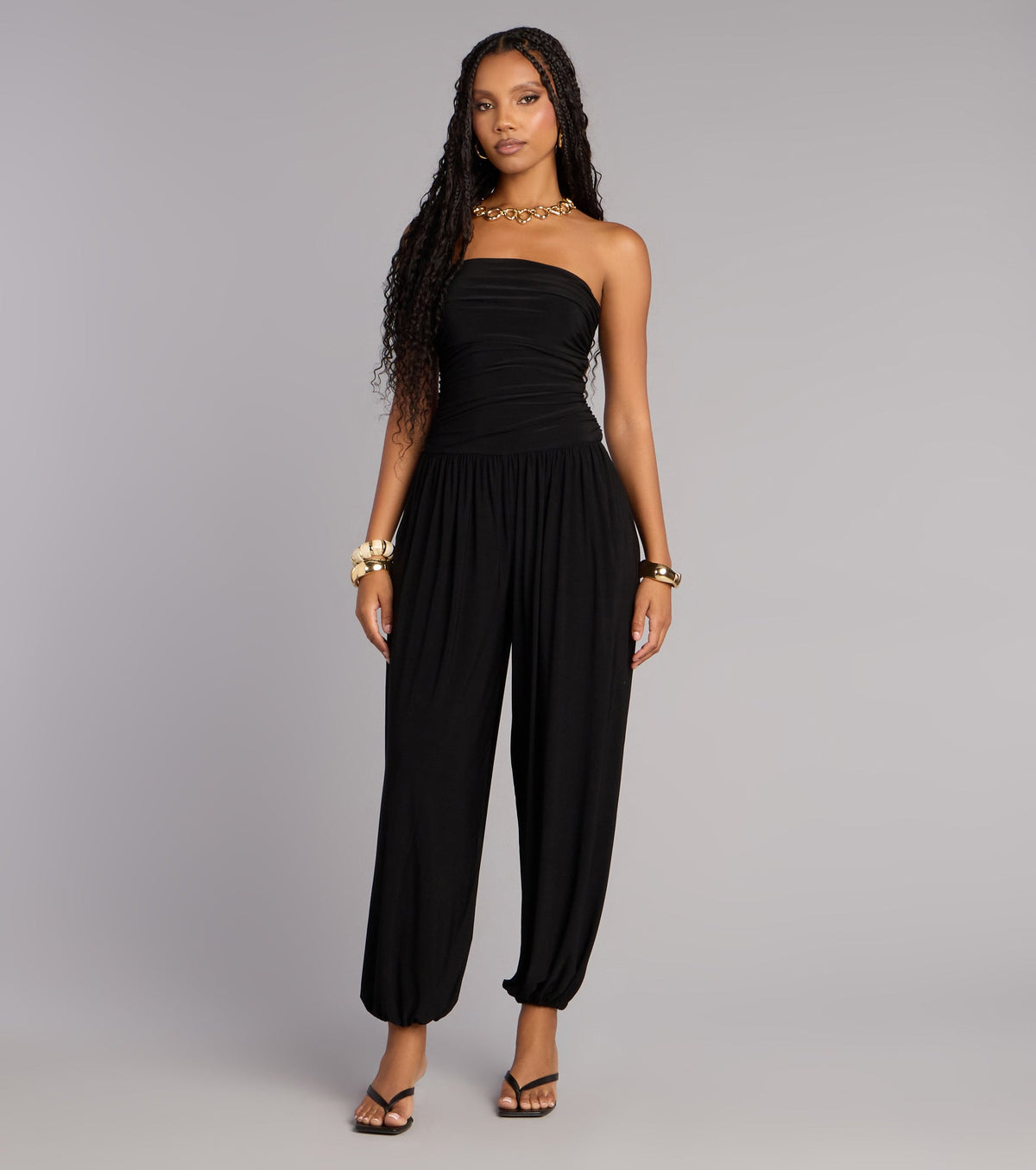 Low Effort Luxe Strapless Jumpsuit