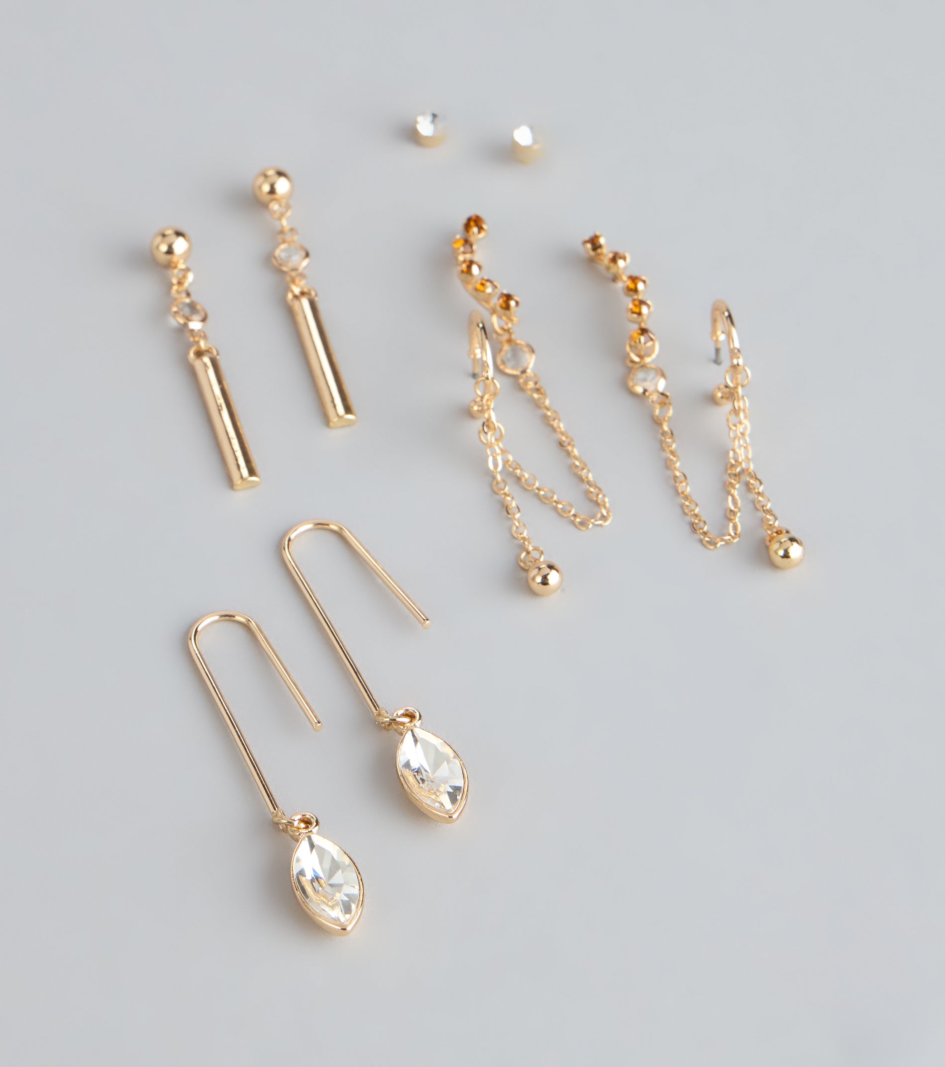 Mix It Up Mood Rhinestone Earrings Set