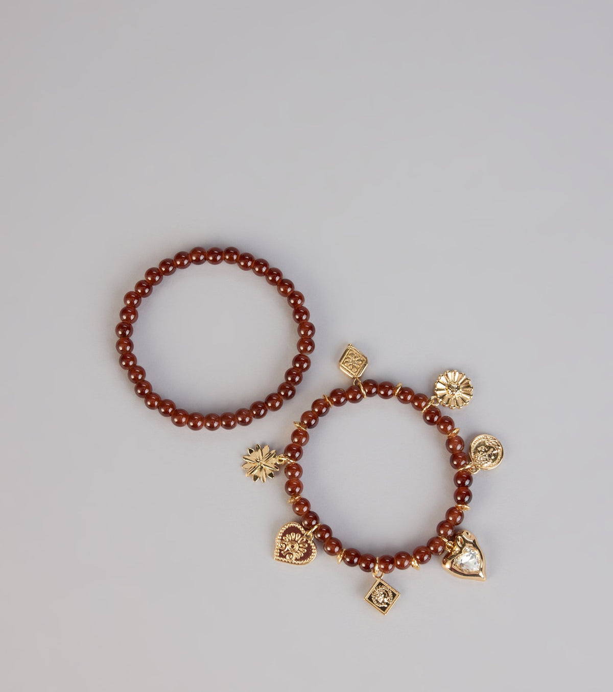 Charm Vibes Beaded Bracelet Duo