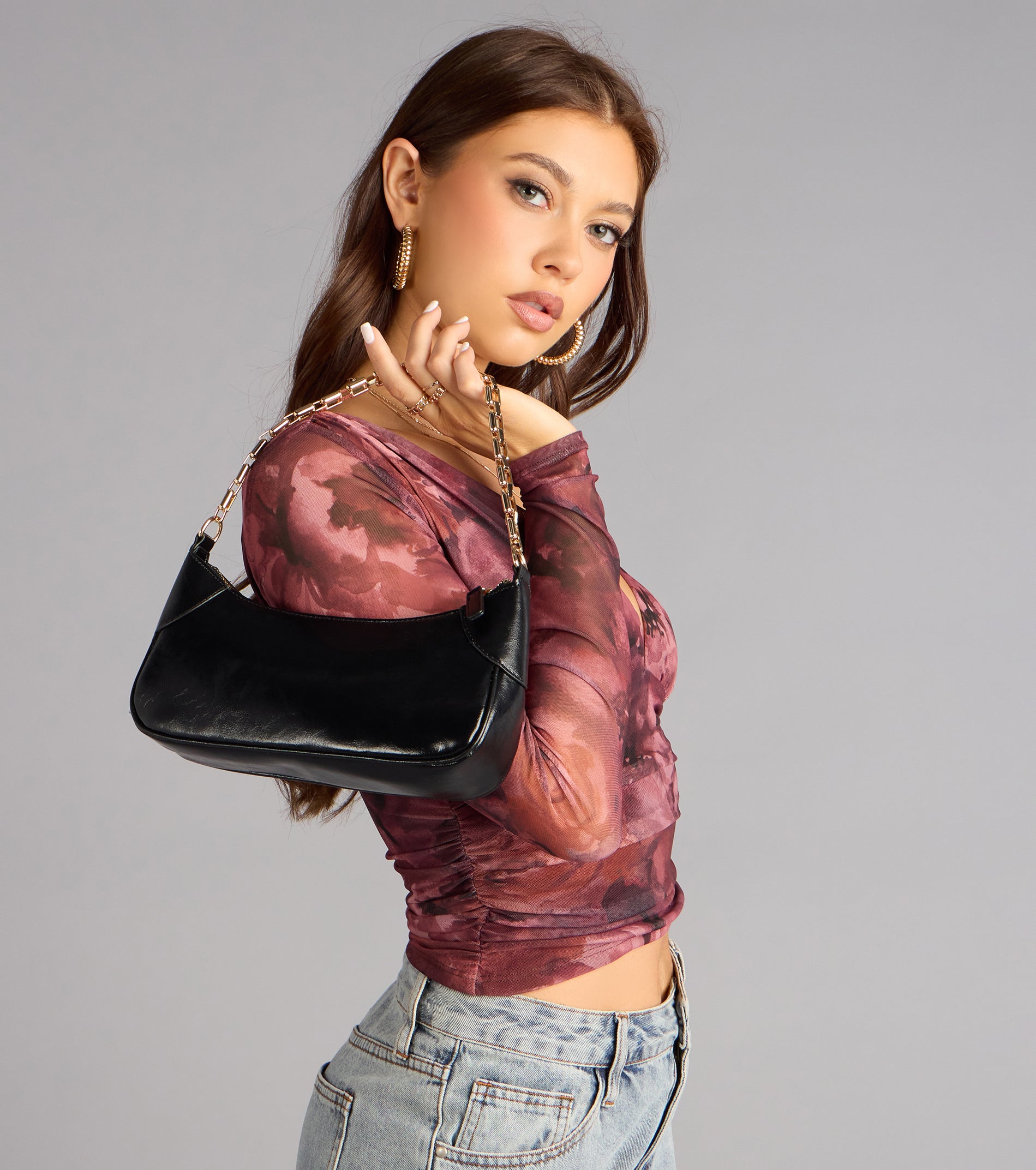 Cool Girl Chain Link Shoulder Bag