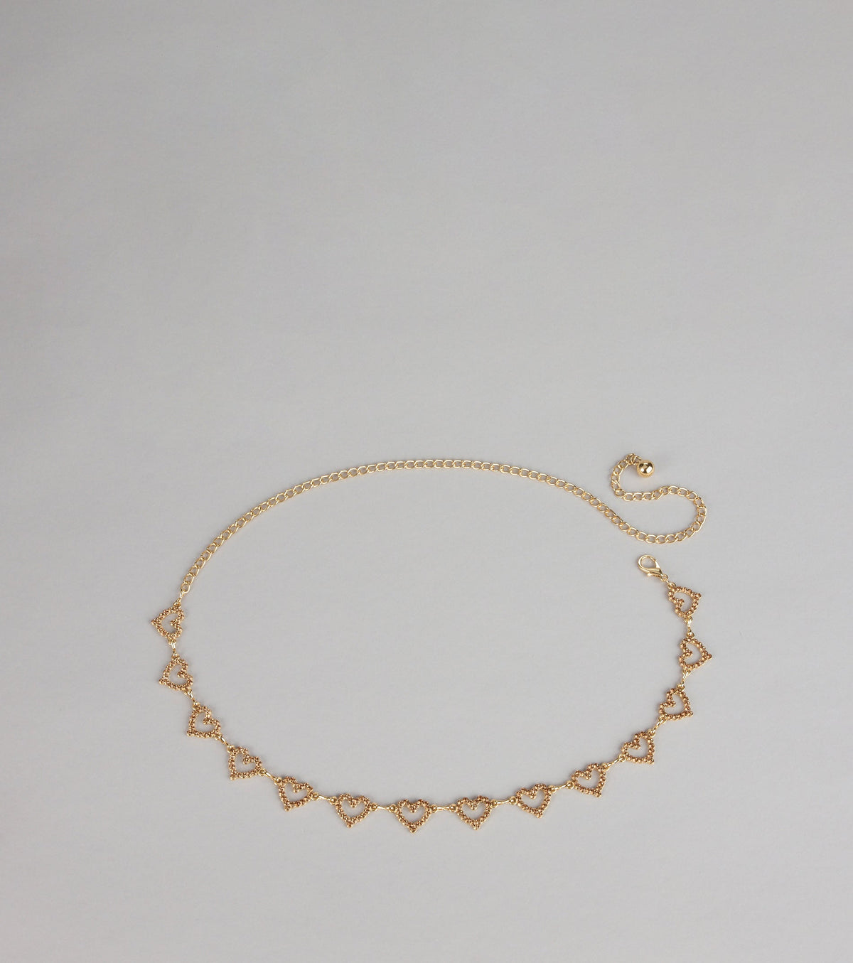 Sweet on You Sparkle Heart Chain Belt