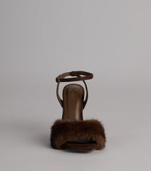 Fluff Talk Faux Suede Stiletto Heels