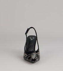 Sharp Plans Only Grommet Slingback Heels