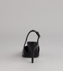Sharp Plans Only Grommet Slingback Heels
