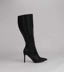 After Hours Shine Rhinestone Stiletto Boots