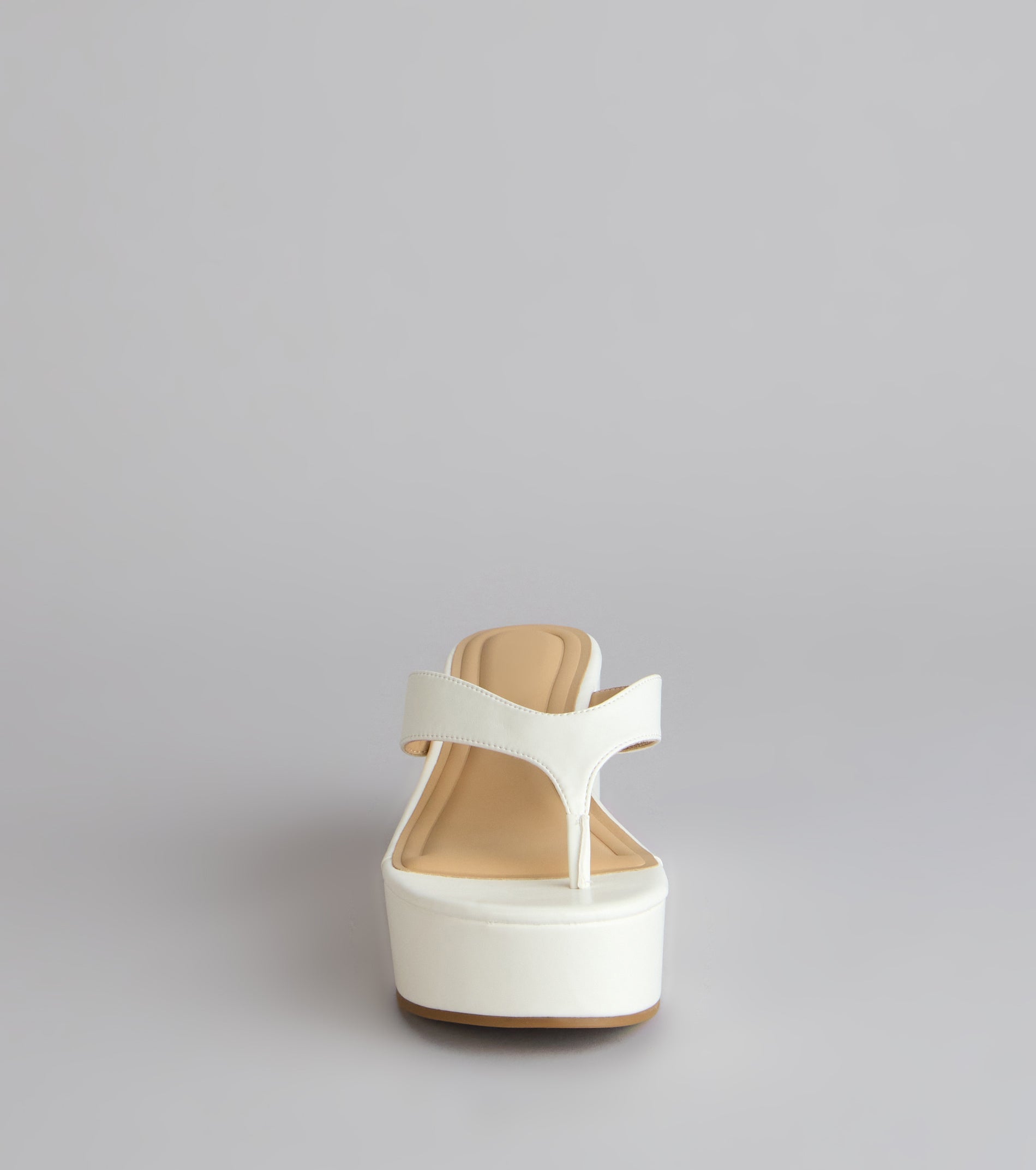 Casual Cutie Platform Thong Wedges
