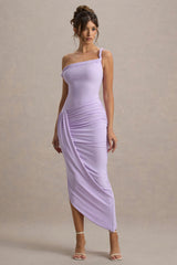 Angelique | Lilac Twisted Asymmetric Maxi Dress